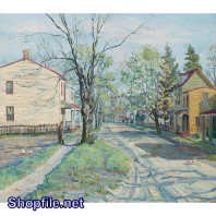 TSD3639 - Tranh sơn dầu con đường nông thôn